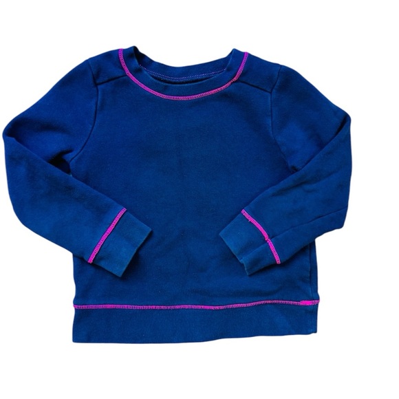 Cat & Jack Toddler solid long sleeve shirt Crew Neck Sweatshirt blue size 3T - Picture 1 of 7